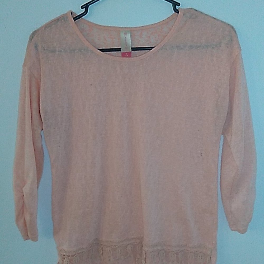 Pink half sleeve top
